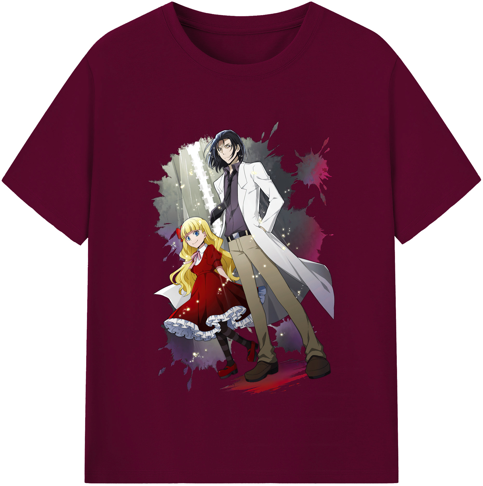 （画像用） 文豪ストレイドッグス Bungo Stray Dogs レディースカジュアルプリントTシャツ（綿100％）
